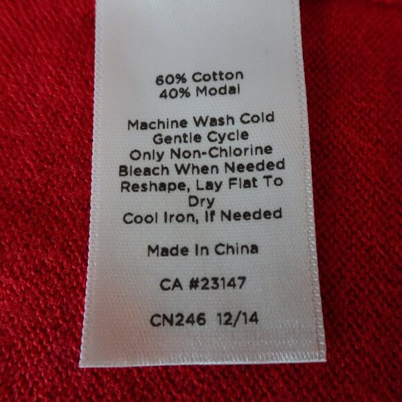 Talbots Cardigan Shrug Sweater Women's Plus Size 3X Red Open Front Short Sleeve - Picture 6 of 6